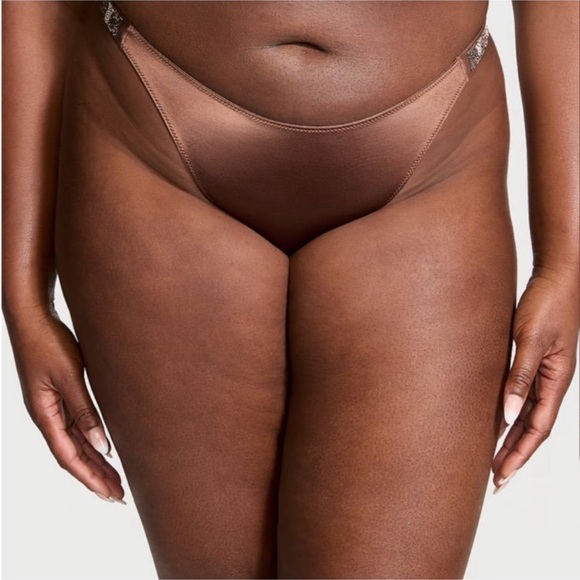 VS Shine Strap Brazilian Panty & Sequin Shawl, Scarf, or Sarong - Picture 3 of 12